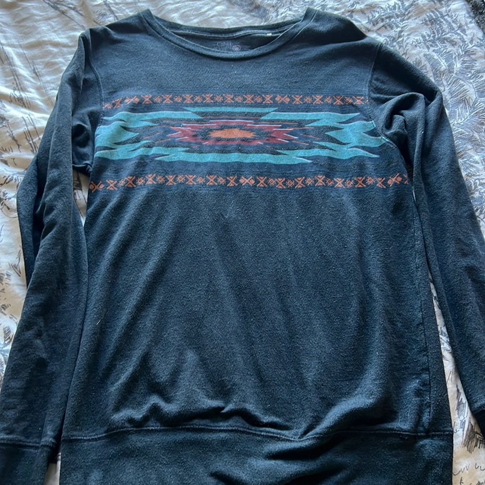 On The Byas Men’s Long sleeve shirt, medium size. 55% cotton, 34% polyester